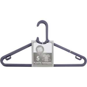 Hang It Up! Grey Hangers 5 Pack