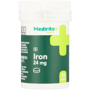 Medirite Iron Supplements Tablets 24mg 30 Pack