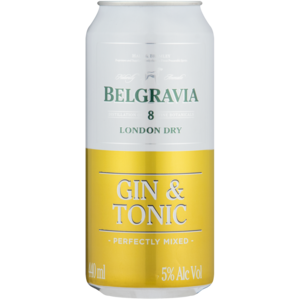 Belgravia London Dry Gin & Tonic Can 440ml