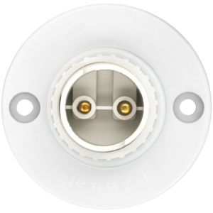 SCE White Nylon B22 Batten Lamp Holder 50mm