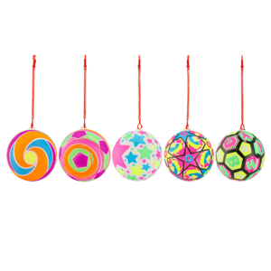 Plastic Ball with Elastic Cord and Light 21cm (Design May Vary)