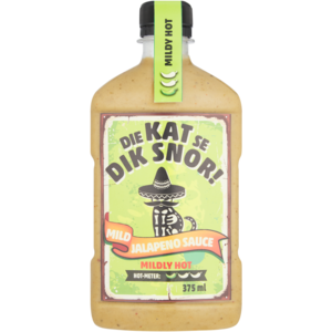 Die Kat Se Dik Snor! Mildly Hot Jalapeno Sauce 375ml