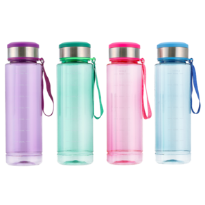 Bottle with Strap Stainless Steel Lid 1L (Colour May Vary)