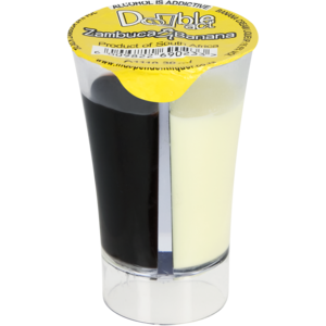 Double Act Zambuca And Banana Cream Liqueur Single Shooter 30ml