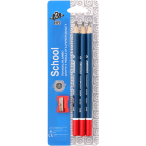 School Stationery Set With Sharpener Set 4 Piece