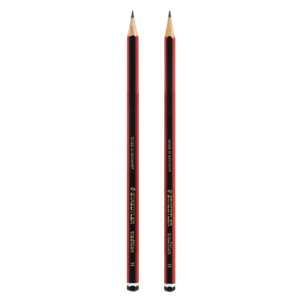 Staedtler Tradition Black & Red H Pencils 2 Pack