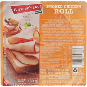 Farmer's Deli Sliced Smoked Chicken Roll 180g