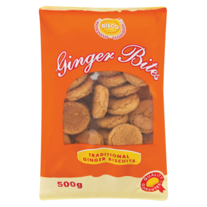 Bisco Plus Ginger Bites Biscuits 500g