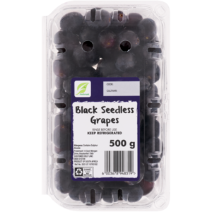 Black Seedless Grapes 500g