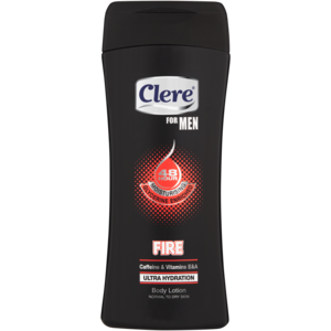 Clere For Men Glycerine Enriched Fire Body Lotion Bottle 400ml