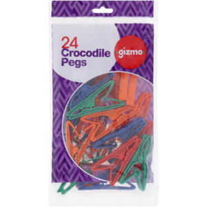 Gizmo Crocodile Clothing Pegs 24 Piece