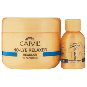 Caivil No-Lye Regular Relaxer 225ml & Caivil Neutra-Fix Neutralising Shampoo 50ml