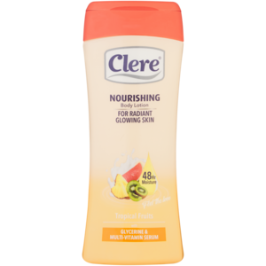 Clere Glycerine Gel Enriched Tropical Fruits Nourishing Body Lotion Bottle 400ml