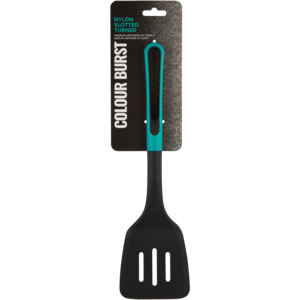 Colour Burst Black & Cyan Nylon Slotted Turner