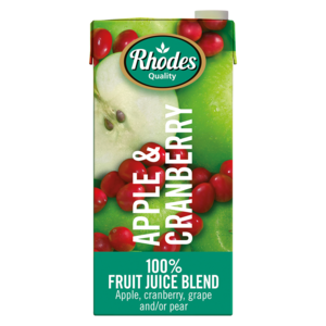 Rhodes Quality 100% Apple & Cranberry Juice 1L