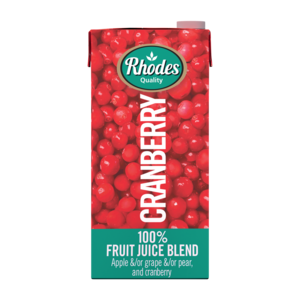 Rhodes Quality 100% Cranberry Juice 1L