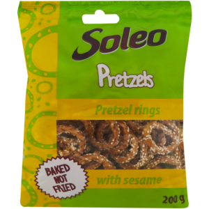 Soleo Pretzel Rings With Sesame 200g