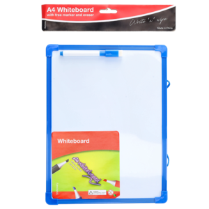 Blue A4 Whiteboard With Eraser & Marker