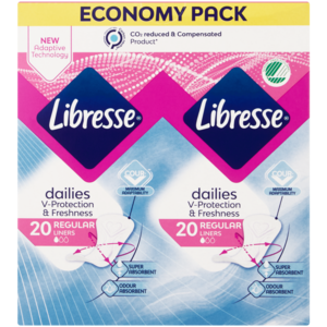 Libresse Daily Fresh Normal Unscented Pantyliners 40 Pack