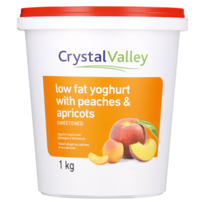 Crystal Valley Low Fat Yoghurt With Peaches & Apricot 1kg