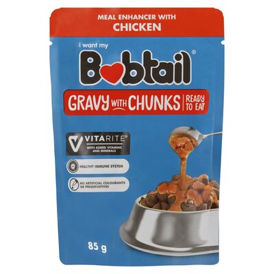 Bobtail Chicken Chunks & Gravy Dog Food 85g