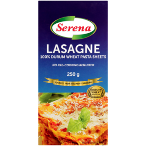 Serena Durum Wheat Semolina Lasagne Pasta Sheets 250g