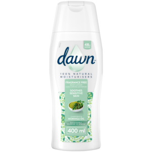 Dawn Chamomile & Moringa Oil Fragrance Free Body Lotion 400ml