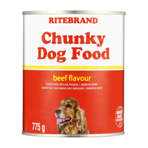 Ritebrand Beef Flavoured Chunky Dog Food Can 775g