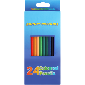 Multicoloured Long Colouring Pencil Set 24 Pack