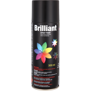 Brilliant Matte Black Spray Paint Can 300ml