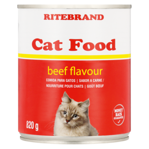 Ritebrand Beef Flavoured Cat Food Can 820g