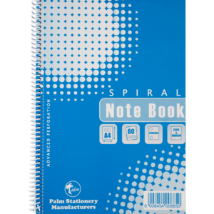 Scholar A4 Feint & Margin Spiral Notebook 80 Page