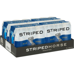 Striped Horse Milk Stout Beer Cans 24 x 500ml
