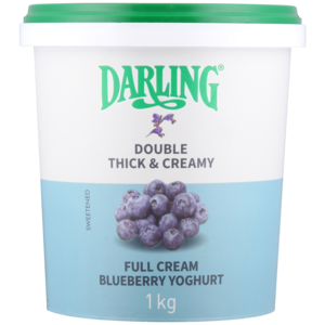 Darling Blueberry Flavoured Full Cream Fruit Yoghurt 1kg