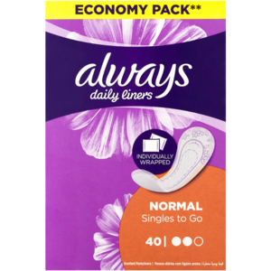 Always Comfort Protect Daily Pantyliners 40 Pack