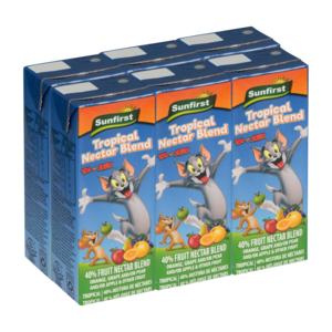 Sunfirst Tropical 40% Fruit Nectar Blend Juice Boxes 6 x 200ml