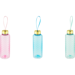 Plastic Crystal Water Bottle 500ml (Colour May Vary)