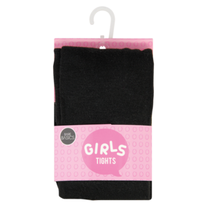 Bare Basics Plain Black Girls Tights 6-7 Years