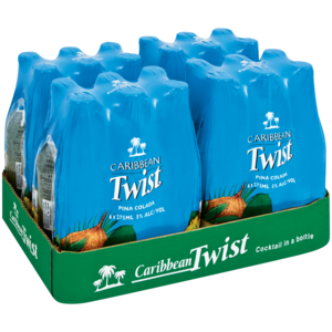 Caribbean Twist Pina Colada Cooler Bottles 24 x 275ml