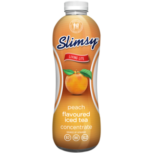 Slimsy Peach Flavoured Iced Tea Concentrate Bottle 1L