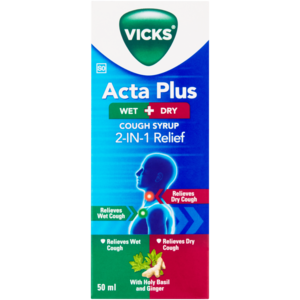 Vicks Acta Plus 2-In-1 Relief Cough Syrup 50ml