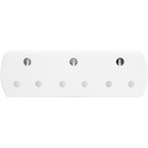 SCE White 3-Way Adaptor 16A
