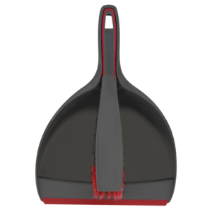 TPR Set Dustpan & Brush Red & Grey