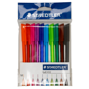 Staedtler Fluorescent Medium Ballpoint Pens 10 Pack