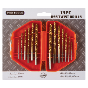 Pro Tools HSS Twist Drill Bit Set 13 Piece