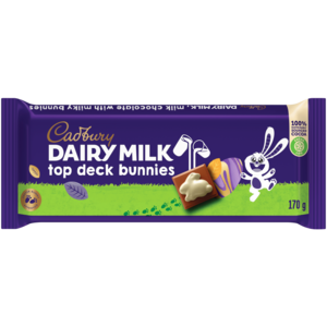 Cadbury Dairy Milk Top Deck Bunnies Slab 170g