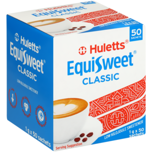 Huletts EquiSweet Classic Low Kilojoule Sweetener Sachets 50 Pack