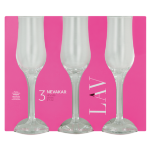 LAV Nevakar Flute Glass Set 3 Piece