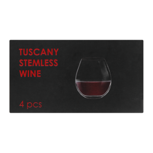 Citinova Tuscany Stemless Wine Glass Set 4 Piece