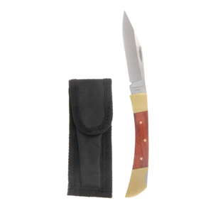 Camper Stainless Steel Lock Knife & Pouch Set 2 Piece